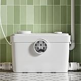 750W Macerator-Pumpe für WC Hebeanlage – Kupfermotor, 3 Anschlüsse (Toilette/Dusche/Waschbecken), 11m Förderhöhe, flach für...