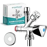 Engelbach® Kombi Eckventil 1/2 Zoll selbstdichtend mit Rückflussverhinderer - Für Kalt- und Warmwasserleitungen mit vielfältigen...