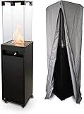 Planika - Faro – Terrassenheizer Gas schwarzer, 8kW tragbarer und freistehender, Propan Heizpilz für Ihren Garten und Terrasse (Faro...