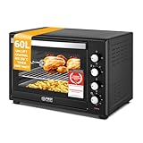 TZS First Austria - Minibackofen 60L 2000W - Mini Backofen Pizzaofen Temperaturregelung bis 230°C & 6 Modi - Geräumiger Miniofen mit...