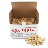 PODPAL 200 Stück Herbst-Anzündwolle – 100% Holzwolle & Wachs, umweltfreundlich, geruchlos – Schnellzündende Anzündhilfen für...