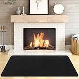 Hearth Rugs Feuerfester Kaminteppich, Kaminmatte, Kaminteppich, feuerfest, 115 x 65 cm, beheizte Bodenmatte für Outdoor-Grills,...