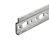 Gedotec Wandschiene Küchenschrank Schrankaufhänger Aufhängeschiene - Oberschrank | Länge 2000 mm | Stahl verzinkt | Montageschiene...