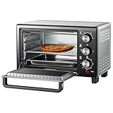 Mini Backofen 15 Liter | Pizzaofen | Minibackofen | 60 min Timer | 100°-230°C | 1200 Watt | Backofen | Krümelblech | Mini Oven |...