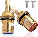 2 Stück Wasserhahn Ventiloberteil 1/2 Zoll, Universal Ventil Oberteil für Zweigriff Armaturen und Ventile Wasserhahn Kartusche...
