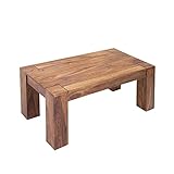 Invicta Interior Exklusiver Massiver Sheesham Couchtisch MAKASSAR 100cm Holztisch Massivholz Wohnzimmertisch