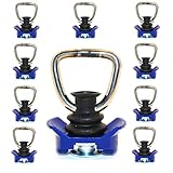 Heavy Duty 10 x Single-Fitting -1340 daN/kg Endbeschlag für Airlineschine und Zurrschienen für PKW, Motorrad, Anhänger oder...