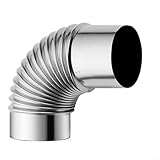 90 ° Winkelrohr, Edelstahl-Rohrbogen, Edelstahl-Regenschutz-Rohre für Ofenentlüftung (80 mm)