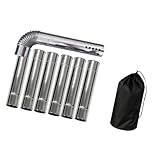 KiBcsLic Edelstahl Kamin Rohr Tragbare Ofen Rohr Rohr für Zelt Wandern Brenner