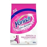 Vanish Oxi Action Polster- und Teppichreiniger Pulver – 1 x 820 g - Großflächen Reinigungsmittel für Teppiche und Polster gegen...