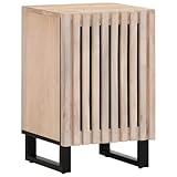 WRJENFSC Massiver Mango-Holz Badschrank 38x34x58 cm mit Stahlgestell, Gebleicht Modernes Design Robuste Langlebigkeit für Bad...