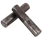 NIYANGLE Kamin Ofentür Scharniere Stahl 2 Stück Schwarz Kompakt Hochleistungs Ersatzteile