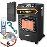 Bluecraft Gas-Ofen Heizofen in PREMIUM QUALITÄT Gasheizer für INNENRÄUME Infrarot Heizstrahler Notofen 4,2 kW | Camping-Heizung mit...
