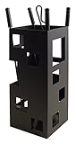 Imex El Zorro 10004 Kamin-Zubehörset, quadratisches Design, 50 x 20 x 20 cm, Schwarz
