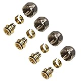 ENVIRON - 4er Satz Klemmverschraubung 16 x 2mm, 3/4 '' | für Heizrohr 16 x 2 und Verteiler für Fußbodenheizung Eurokonus...
