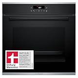 Bosch HBA272BB3, Stiftung Warentest GUT (2,0)*, Serie 4 Einbau-Backofen 60 x 60 cm, Pyrolyse-Selbstreinigung & Hydrolyse, LED Touch...