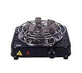 Premium Shisha Kohleanzünder elektrisch für Shisha Kohle - 5 Stufen Hitze, Kohlen Ofen, Kohlenanzünder elektrisch inkl. Schutzgitter...