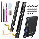 RongZy 2 Stück Linken und Rechten Slider für Nintendo Switch Ersatz Ersatzteile der Gleitschienen mit Flexkabel kompatibel mit...