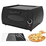Elektrischer Tandoor Ofen & Pizzamaker - 15L Aufsatzofen mit einstellbarer Temperatur, inklusive Pizzaschieber & Scheibenklemme zum...