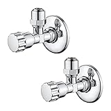 Ibergrif Eckventil 1/2' x 3/8' Selbstdichtend, Absperrventil aus Messing, Wandanschluss 1/2 Zoll, Schlauchanschluss 3/8 Zoll, für...