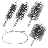 5 Stück Ofenrohrbürste Set Rohrreinigungsbürste 30/50/80/150 mm Schornsteinfeger Bürste Kaminbesen Schornsteinbesen Kaminbürste...