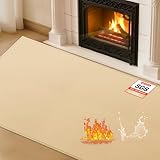 TOHONFOO Herdteppiche für Kamine, feuerfest, 71,1 x 121,9 cm, feuerfeste Kaminmatte, Kaminteppich, feuerfeste Matte für Kamin drinnen...