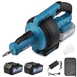21V Akku Rohrreinigungsmaschine 610 U/min | mit 2x 4.0Ah Akku | Ø9mm 7.6M Rohrreinigungsspirale für Ø16-85 mm Rohrleitungen,...