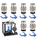 6 StüCk Pc4-M10 Pneumatik Steckverbinder mit 6 Pneumatischen Schnellverbindern Blauer Sicherungsring Geradeverbinder Filament...