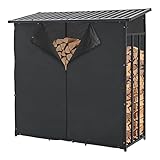 casa.pro Kaminholzregal Yakutat Brennholzunterstand außen Brennholzlager Holzstapelhilfe Brennholzregal mit Abdeckung...