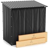 Gartenzeit® Kaminholzregal Außen XXXL 186x105x185cm – 3,45m³, 5,25SRM, Metallrahmen 30x30mm, Metalldach, feuerverzinkt, 105cm...