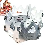 ,Edelstahl Tragbare Campingausrüstung | Leichter Campingofen für Grillen - Zum Kochen Grillen Wandern Jagen Outdoor-Aktivitäten...