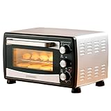 Mini Backofen 20 Liter | Pizza-Ofen | Minibackofen | 3in1 Backofen mit Umluft | herausnehmbares Krümmelblech | 1.400 W |...