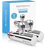 Bächlein Universal Eckventil selbstdichtend [2er Set], 1/2 Zoll Eckregulierventil für Kalt- und Warmwasserleitungen mit klassischem...