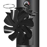 Ofenventilator Magnetisch, Kaminventilator 8 Flüge, Ofenventilator Ohne Strom, Leiser Kamin Ventilator Kaminlüfter für...