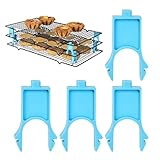 Stapelbare Ofenablagen – Set mit 4 kompakten Organisatoren für Backbleche | Zubehör für Kühlgitter zur Zubereitung von...