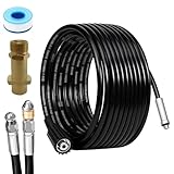 Rohrreinigungsschlauch Set 15m Rohrreinigungsset, 180Bar 60°C Rohrreinigungs Set mit M22 Adapter, Universal Rohrreinigungsgerät für...