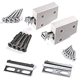 SOTECH 4 x Schrankaufhänger SET KOMPLETT weiß Wandhalterung Schrankhalterung Tragkraft 120 kg