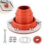SUPAWAY Ofenrohrdurchführung Zelt, Zeltofen Rohr Befestigungsloch, Hot Tent Stove Jack mit Silikonrohr und Schraubenschlüssel, Tent...