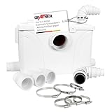 Grafner 4/1 Kleinhebeanlage 700W mit Häcksler & Aktivkohlefilter, Hebeanlage bis 9m Höhe, 4 Einlässe, 140L/min, Rückschlag,...