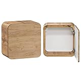 Lomadox Badmöbel Hängeschrank, 1-türig, Wotan Eiche Nb. Dekor, B/H/T ca. 35/35/22 cm