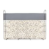 CCLIFE Kaminholzregal Innen und Außen Stapelhilfe für Brennholz 0.37m³ 0.62m³ 0.84m³ 1.10m³ Metall Kaminholzhalter Holzregal aus...