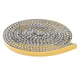 SDLDEER Kamin Dichtband, 15mm x 2.5m Ofendichtschnur Feuerfestes Dichtungsband Selbstklebend Kamin Ofenrohr Dichtung für Kamin, Ofen,...