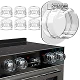 Kindersicherung Herd Drehknöpfe [6 Stück] – Herdknopf Kindersicherung transparent, Herd Kindersicherung Knöpfe bis Ø50mm,...
