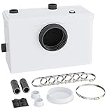 Wiltec 3/1 Kleinhebeanlage 600 W mit Häcksler, Hebeanlage bis 10 m Höhe, Abwasserhebeanlage mit 3 Einlässen, für WC und Dusche