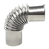 90 Grad Edelstahl Rohrbogen Schweißbogen Schweißfitting Auspuffbogen Winkel Rohr Kaminrohr Edelstahlrohr Ofenrohr für Zeltofen...