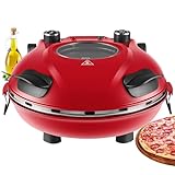 Pizzaofen elektrisch mit 32 cm Pizzastein | 390°C | Pizzabackofen | Pizza-Backstation | Elektrischer Pizzagrill | Pizzabackmaschine |...