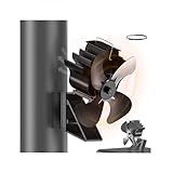 ICARE Kaminventilator Magnetisch, Blättern Ofenventilator Ventilator für Kaminofen, 2 in 1 Leiser Kaminventilator Ohne Strom,...