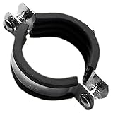 MegaHaustechnik 5 Stück Rohrschellen aus Edelstahl VA mit Gummi Schallschutzeinlage für Rohr-Außendurchmesser 20 bis 25mm...