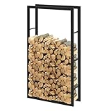 Laneetal Kaminholzregal Innen Außen, 150x80x25cm, Brennholzregal aus Metall, Holzstapelhilfe, Holzunterstand, Brennholzlager,...