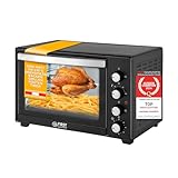 TZS Minibackofen mit Umluft 45l - Minibackofen 2000 Watt zum Kochen, Backen & Hähnchengrill - Temperaturregler 100-230°,...